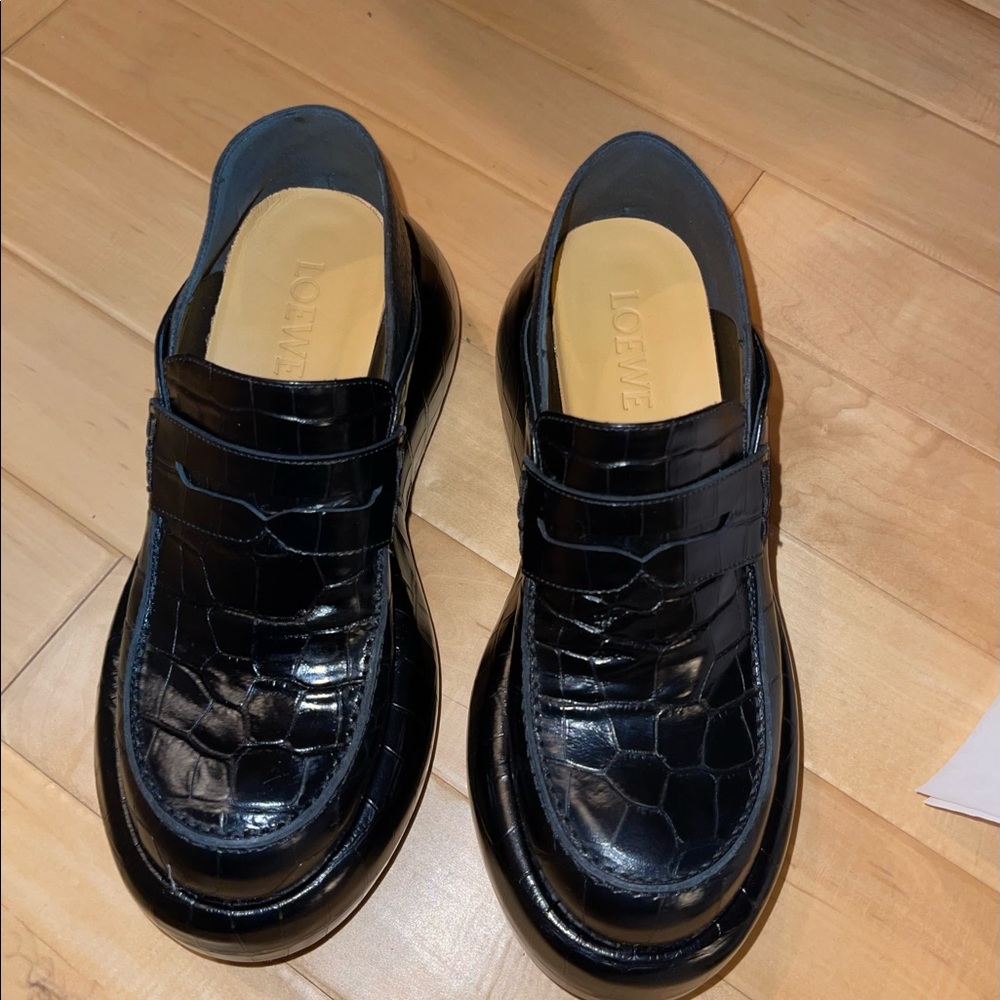 NWB LOEWE WEDGE SLIP LOAFER MULE NEVER WORN